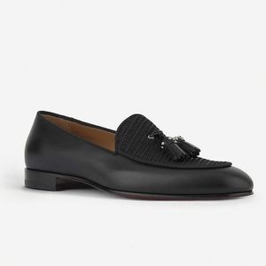 Christian Louboutin Nile King Black Leather Loafers 41.5